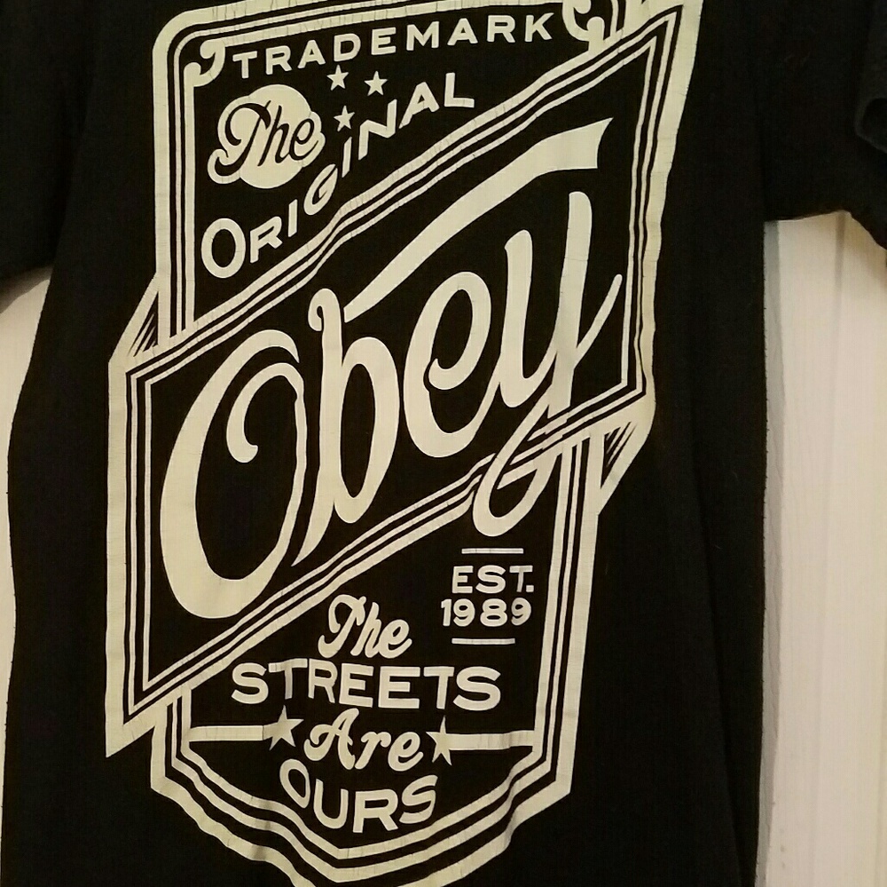 OBEY Glow in the dark shirt.